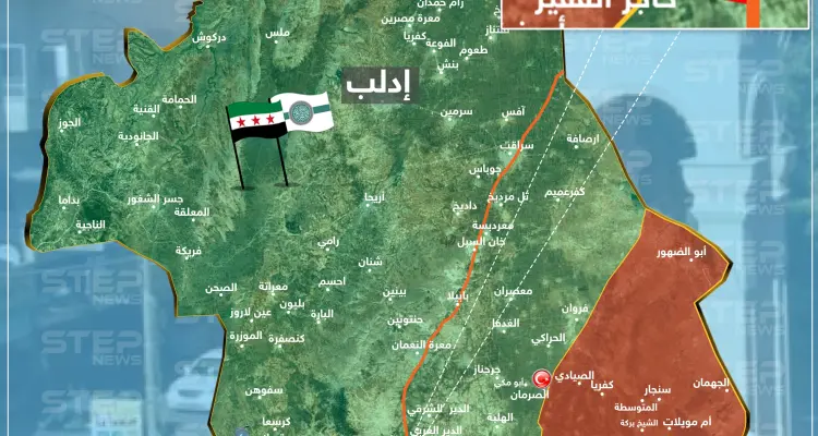 خريطة لتقدم النظام السوري بمحيط خان شيخون جنوب إدلب ووصوله للطريق الدولي حلب - دمشق: أخبار