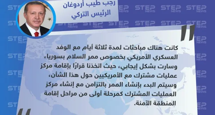 الرئيس التركي: المباحثات مع الأمريكيين كانت إيجابية.. وسيتم تنفيذ المرحلة الأولى من المنطقة الآمنة قريبًا: أخبار