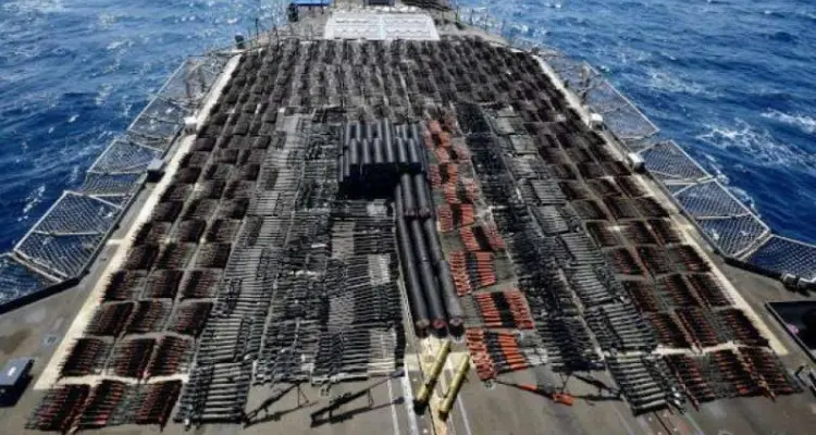البنتاغون تكشف مصدر شحنة الأسلحة الضخمة ووجهتها.. والبحرية الأمريكية تطلق سراح السفينة بعد هذا الأمر: أخبار