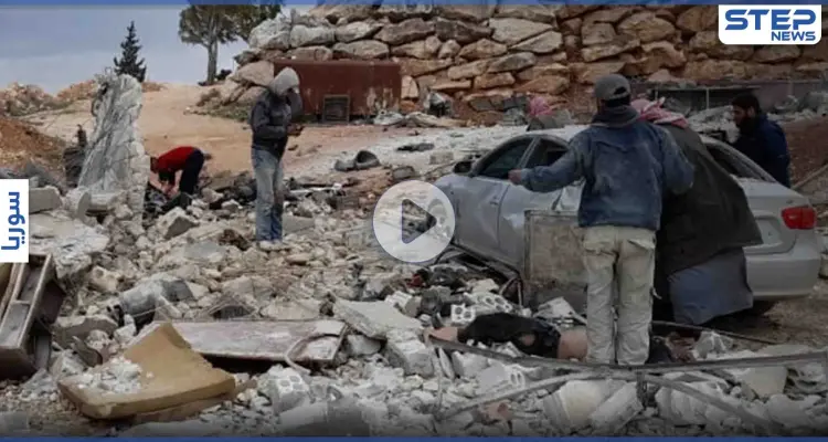 بالفيديو|| قتلى وجرحى مدنيين بانفجار داخل مقلع حجارة غرب مدينة إدلب: أخبار