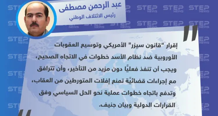 رئيس الائتلاف الوطني يُرحّب بقرار مجلس النواب الأمريكي حول فَرْض عقوبات على نظام الأسد.: أخبار