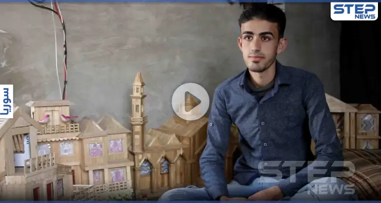 "محمد الريا" شاب لم يمنعه النزوح من الإبداع في صنع المجسمات الخشبية: أخبار