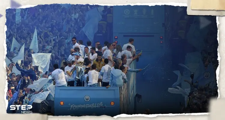 بطريقة مختلفة.. شاهد كيف احتفل مانشستر سيتي بالثلاثية التاريخية أمام ملعب الاتحاد: أخبار