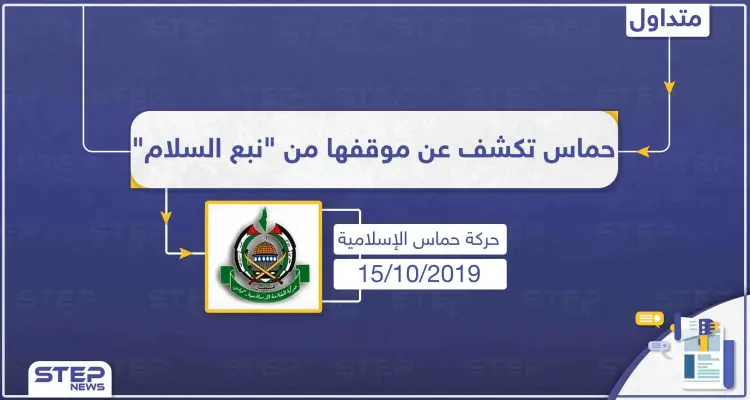 حركة حماس "عملية (نبع السلام) تهدف إلى الحد من عبث جهاز (الموساد) الإسرائيلي في المنطقة": أخبار