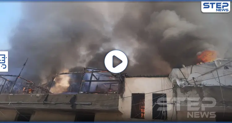 بالفيديو || حريق ضخم يلتهم منازل وخيم اللاجئين السوريين في منطقة العاقبية جنوب لبنان: أخبار