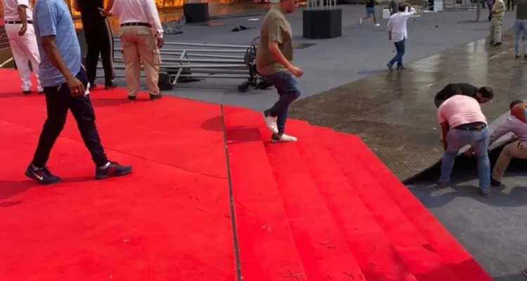 بالفيديو|| حريق هائل في القاعة الرئيسية قبل ساعات من افتتاح مهرجان الجونة السينمائي: أخبار