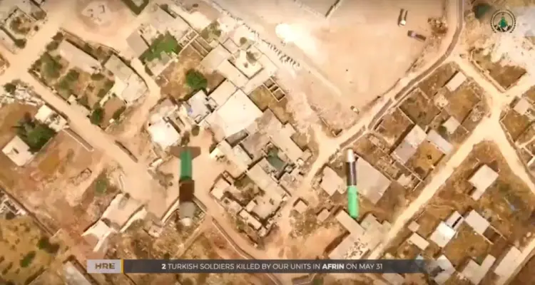 بالفيديو.. طائرة مسيرة لـ " قوات تحرير عفرين" تقصف نقطة تركية في عفرين وتقتل عنصرين: أخبار