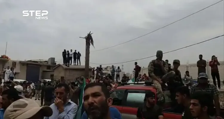 صلاة جنازة الشهيد عبد الباسط الساروت في مدينة الدانا بريف إدلب: أخبار