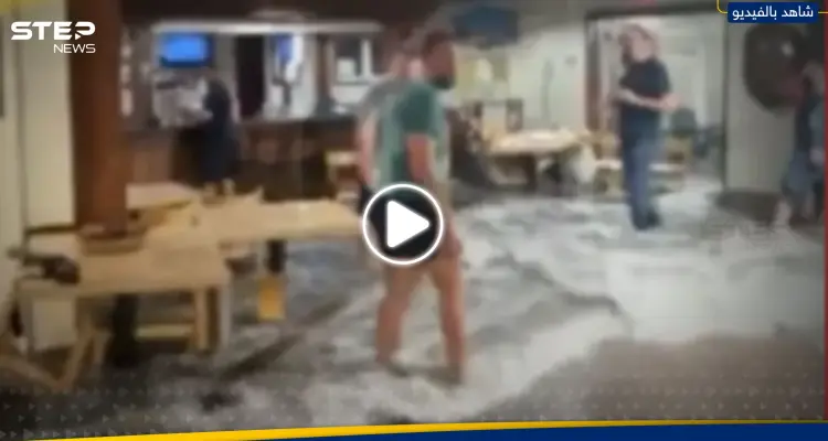 شاهد|| لقطات "مرعبة" لاجتياح مياه الفيضانات قاعدة عسكرية أمريكية: أخبار