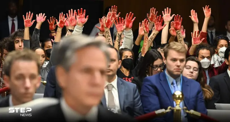 "لا للحرب في غزة".. محتجون يقاطعون كلمة بلينكن في الكونغرس الأمريكي (فيديو): أخبار