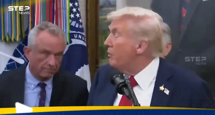 فيديو طريف.. ماذا قال ترامب لوزير الصحة عندما عطس خلفه؟: أخبار