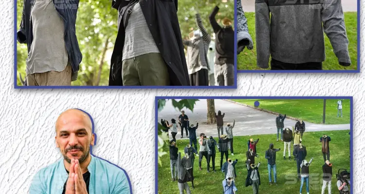 مظاهرة صامتة لفنان سوري خارج محكمة ألمانية تنظر في جرائم أنور رسلان: أخبار