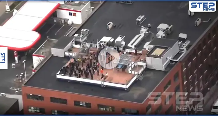 بالفيديو|| الشرطة الكندية تستنفر بعد احتجاز رهائن على سطح أحد المباني.. وتكشف الحقيقة: أخبار