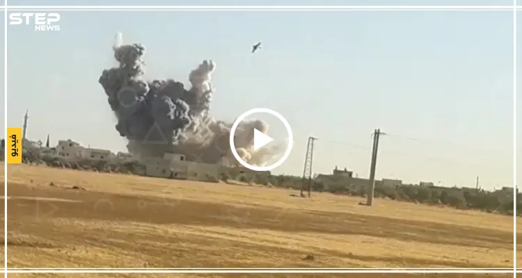 شاهد بالفيديو: لحظة استهداف بلدة جرجناز بالبراميل المتفجرة: أخبار