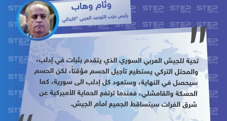 رئيس حزب التوحيد العربي "اللبناني":إدلب عادت للنظام وعندما ترتفع الحماية الأميركية عن شرق الفرات سيتساقط الجميع أمام الجيش السوري: أخبار