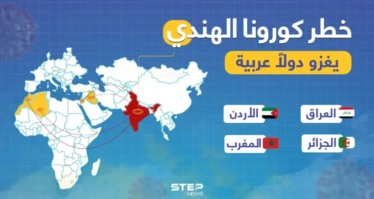 4 دول عربية من أصل 21 دولة في العالم إنتقل إليها فايروس كورونا الهندي المتحور: أخبار