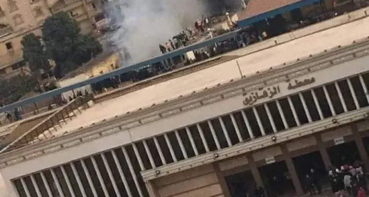 حريق هائل في محطة قطار الزقازيق في مصر: أخبار