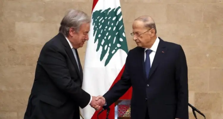 غوتيريش يكشف مضمون الرسالة التي حملها معه إلى لبنان.. وعون يؤكد له على أمرين هامين: أخبار