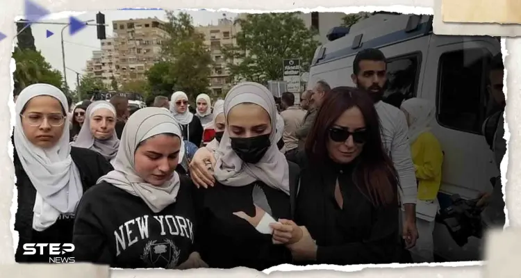 شاهد|| حزن وانهيار بنات محمد قنوع خلال تشييع جثمانه بحضور عدد من الفنانين السوريين: أخبار