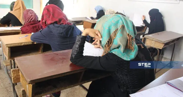 جانب من الامتحانات العامة في مركز بنات ثانوية أريحا بريف إدلب: أخبار
