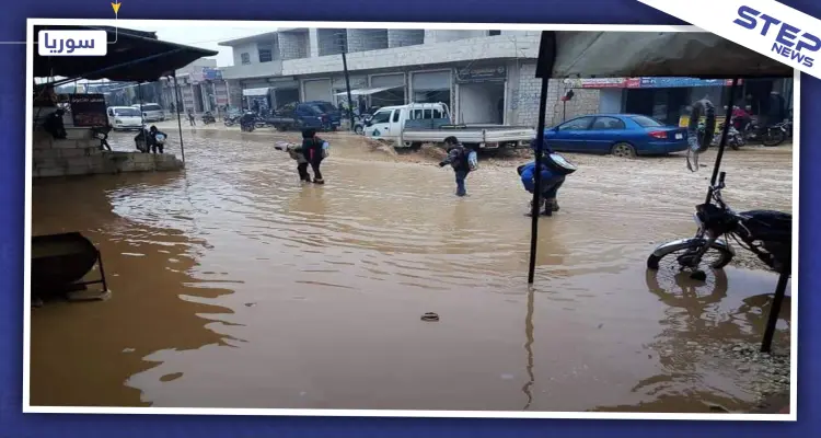 مخيمات الشمال السوري غارقة بمياه الأمطار والصرف الصحي (صور): أخبار