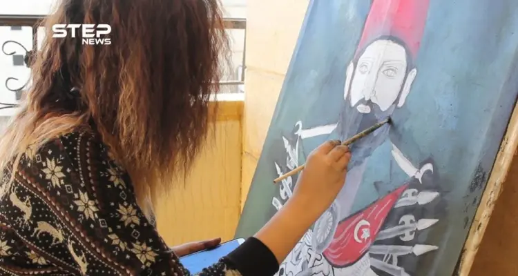 فتاة عفرينية تجسد عبر لوحاتها الفنية الابداع في الرسم لنقل واقع حياتها: أخبار