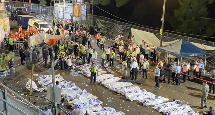 نتنياهو يصل إلى موقع كارثة التدافع الضخم شمالي إسرائيل.. وهكذا علق على الحادثة: أخبار