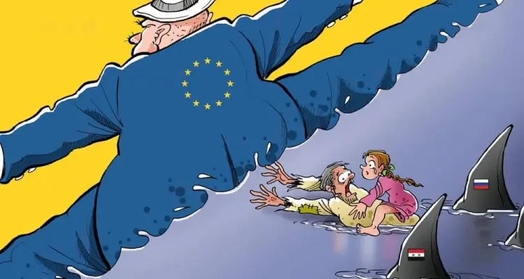 كاريكاتير|| اوروبا تعتذر عن استقبال المهاجرين إليها: أخبار