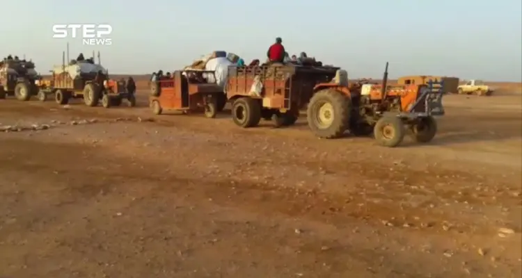 جانب من استعداد خروج عدد من النازحين من مخيم الركبان نحو مناطق سيطرة قوات النظام: أخبار