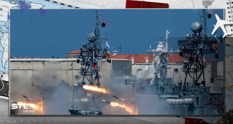 شاهد|| لحظة قيام أسطول روسيا بالبحر الأسود بصد هجوم طائرات بدون طيار: أخبار