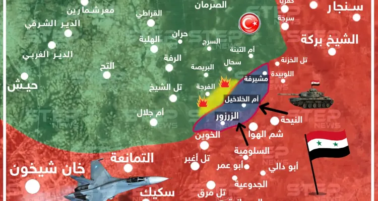 شاهد بالخريطة|| النظام يتقدّم في إدلب وهذه النقاط التي ثبّت سيطرته بداخلها: أخبار