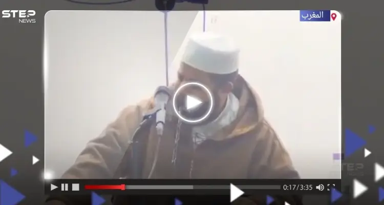 شاهد ردة فعل إمام أحد مساجد المغرب أثناء حدوث الزلزال المدمر.. وهذا ما طلبه من المصلين: أخبار