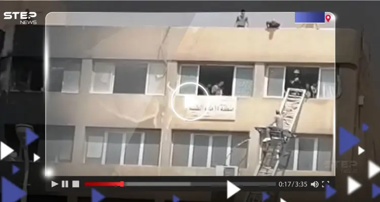 بالفيديو|| موظف مصري يقفز من الطابق الخامس هربا من حريق جهاز 15 مايو: أخبار