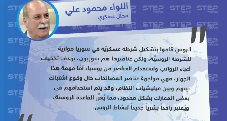 خاص || تحليل عسكري حول إعلان وزارة الدفاع الروسيَّة عن تشكيل شرطة عسكرية في سوريا رديفة للشرطة الروسيَّة .: أخبار