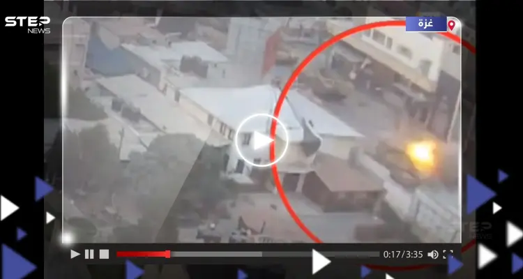شاهد|| لحظة استهداف دبابة إسرائيلية وسط غزة واجبار المدرعات الأخرى على الانسحاب: أخبار