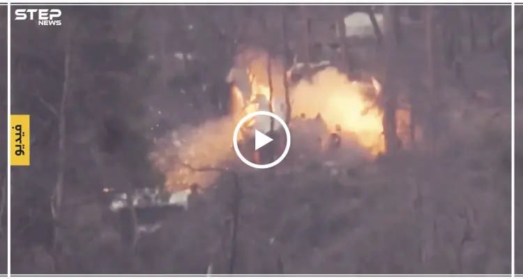 صاروخ حراري يحول خيمة لقوات النظام السوري شمالي اللاذقية لكتلة من النيران (فيديو): أخبار