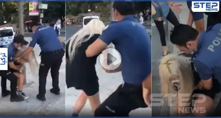 بالفيديو|| فتاة شقراء بلباس قصير تستفز الشرطة التركية.. وطريقة اعتقالها تثير الجدل: أخبار