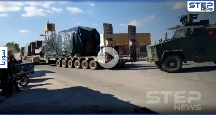 بالفيديو|| تعزيزات عسكرية تركية ضخمة تضم مدافع وعربات ثقيلة تدخل إدلب.. فما أهدافها: أخبار