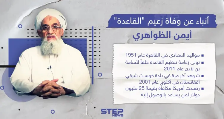 أنباء عن وفاة زعيم تنظيم "القاعدة" أيمن الظواهري في أفغانستان: أخبار