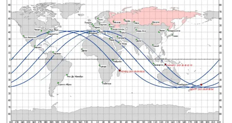 تسجيل أكبر تباطؤ في مرحلة السقوط.. شاهد أحدث خريطة لمسار الصاروخ الصيني والفترة الزمنية لدخوله الغلاف الجوي: أخبار