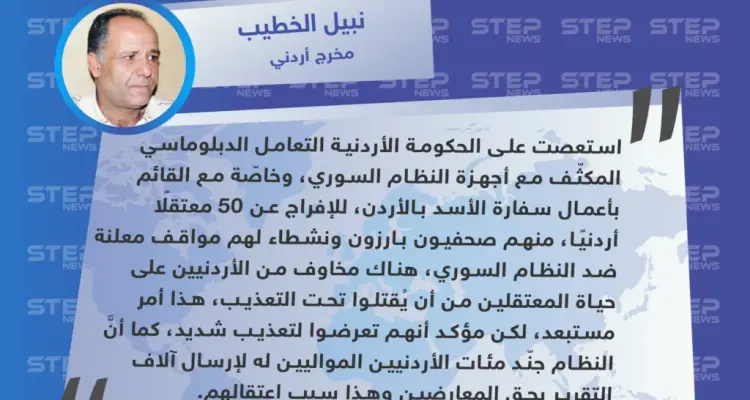 مخرج أردني: الأردن استعصى عليه التعامل الدبلوماسي مع النظام السوري بشأن المعتقلين الأردنيين: أخبار