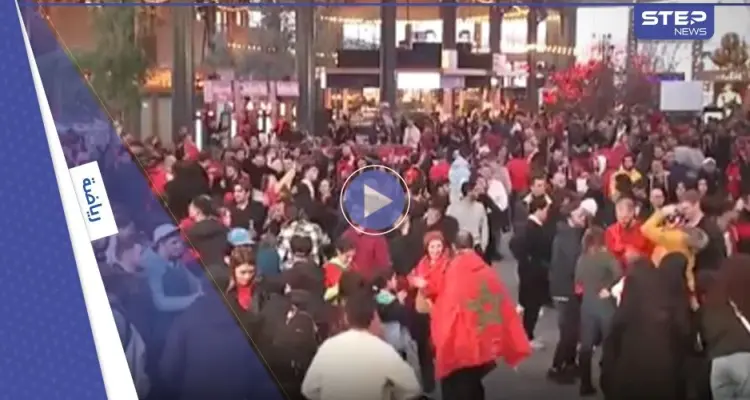 بالفيديو|| احتفال جماهير المغرب بفرح عارم.. وفوضى تسود شوارع بروكسل بعد الفوز التاريخي: أخبار