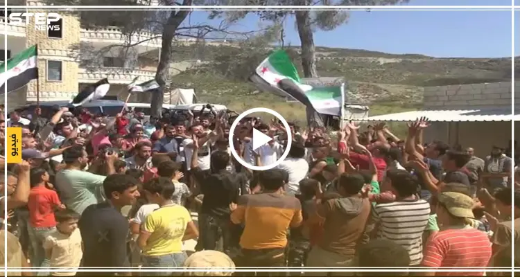 مظاهرة لأهالي مخيمات ريف جسر الشغور غرب ادلب للمطالبة بإسقاط النظام السوري: أخبار