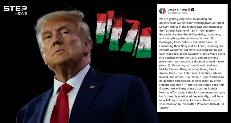ترامب: أنهينا إيران عسكريًا… والباقي على حلفائنا: أخبار