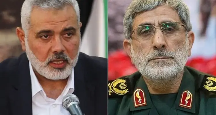 قائد فيلق القدس الإيراني يتصل باسماعيل هنية وتبادل لـ"الإشادات" تزامناً مع قصف غزة: أخبار