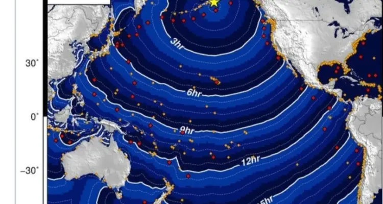 عقب زلزالٍ قوي.. تحذيرات من تسونامي في ألاسكا والسلطات الأمريكية تنشر خارطة توضيحية: أخبار