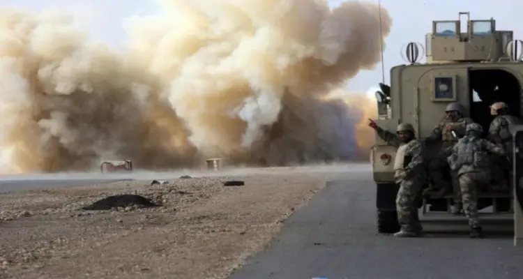 صاروخ موجّه يستهدف رتلاً للدعم اللوجستي للقوات الأمريكية والتحالف في البصرة: أخبار