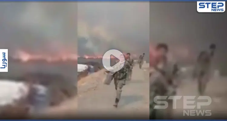 بالفيديو|| عناصر من النظام السوري يقومون بإخلاء مواقع عسكرية طالتها الحرائق في اللاذقية: أخبار