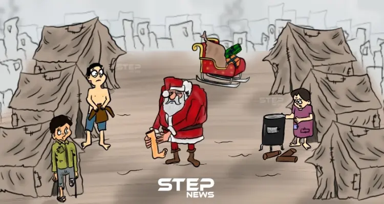 بابا نويل بالمخيمات السورية: أخبار