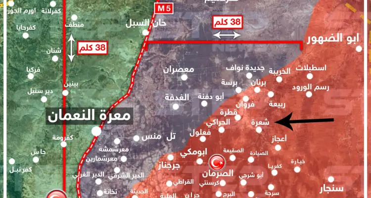 المناطق التي يسعى النظام السوري للسيطرة عليها في ريف إدلب: أخبار